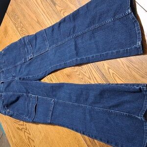 GAP JEANS Womens 28 / 6 P BLUE Preowned Denim Used FLARE FLARED CARGO